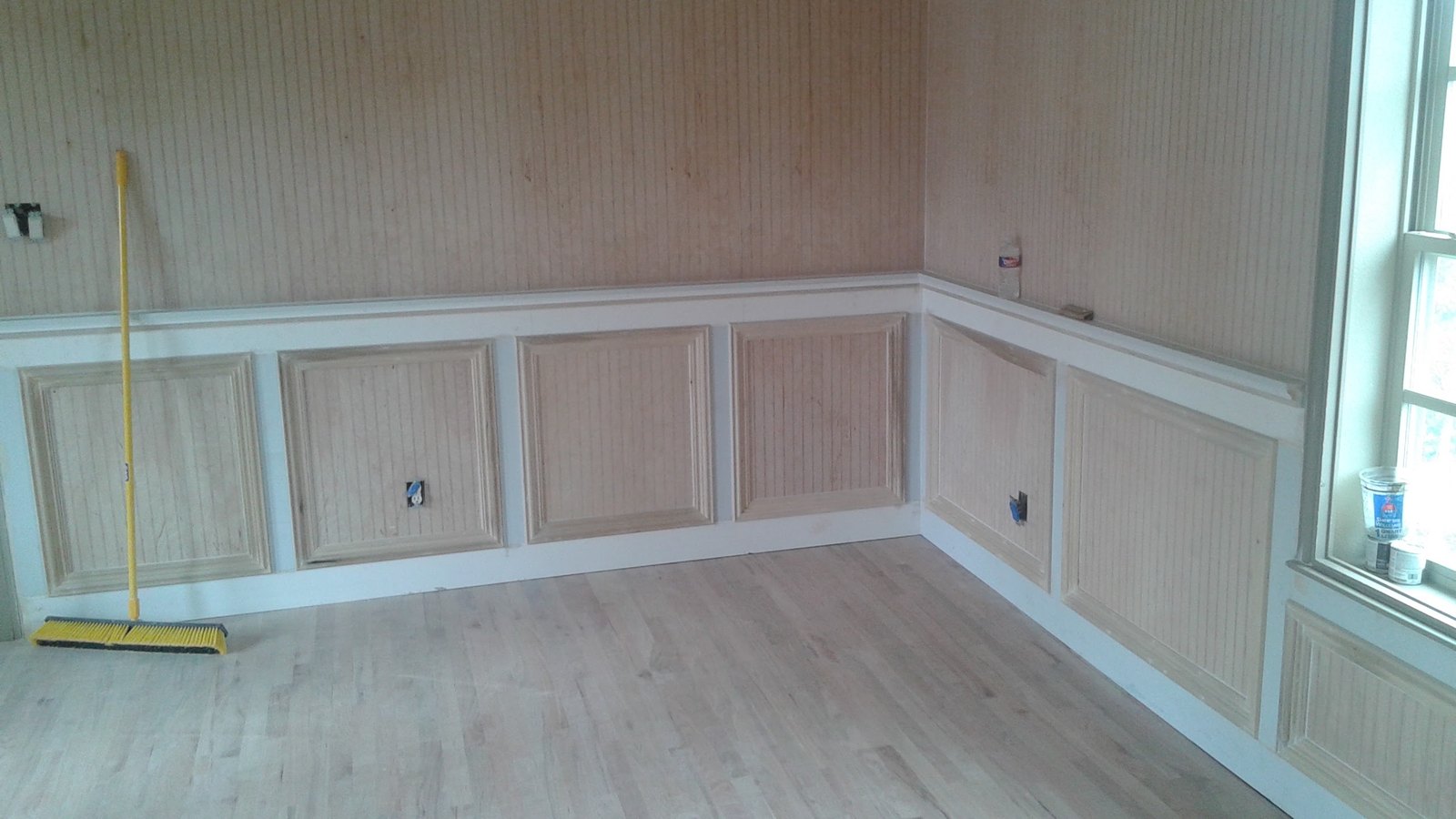 Interior trim and wall panel work
